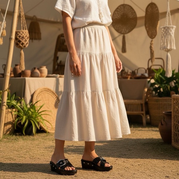 NWT STUART WEITZMAN Black Patent Leather Horse Bit Buckle Wood Sole Sandals 5.5 - Picture 16 of 16